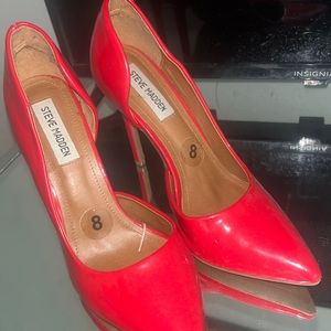 Red Steve Madden heels. Worn once at my mothers wedding.